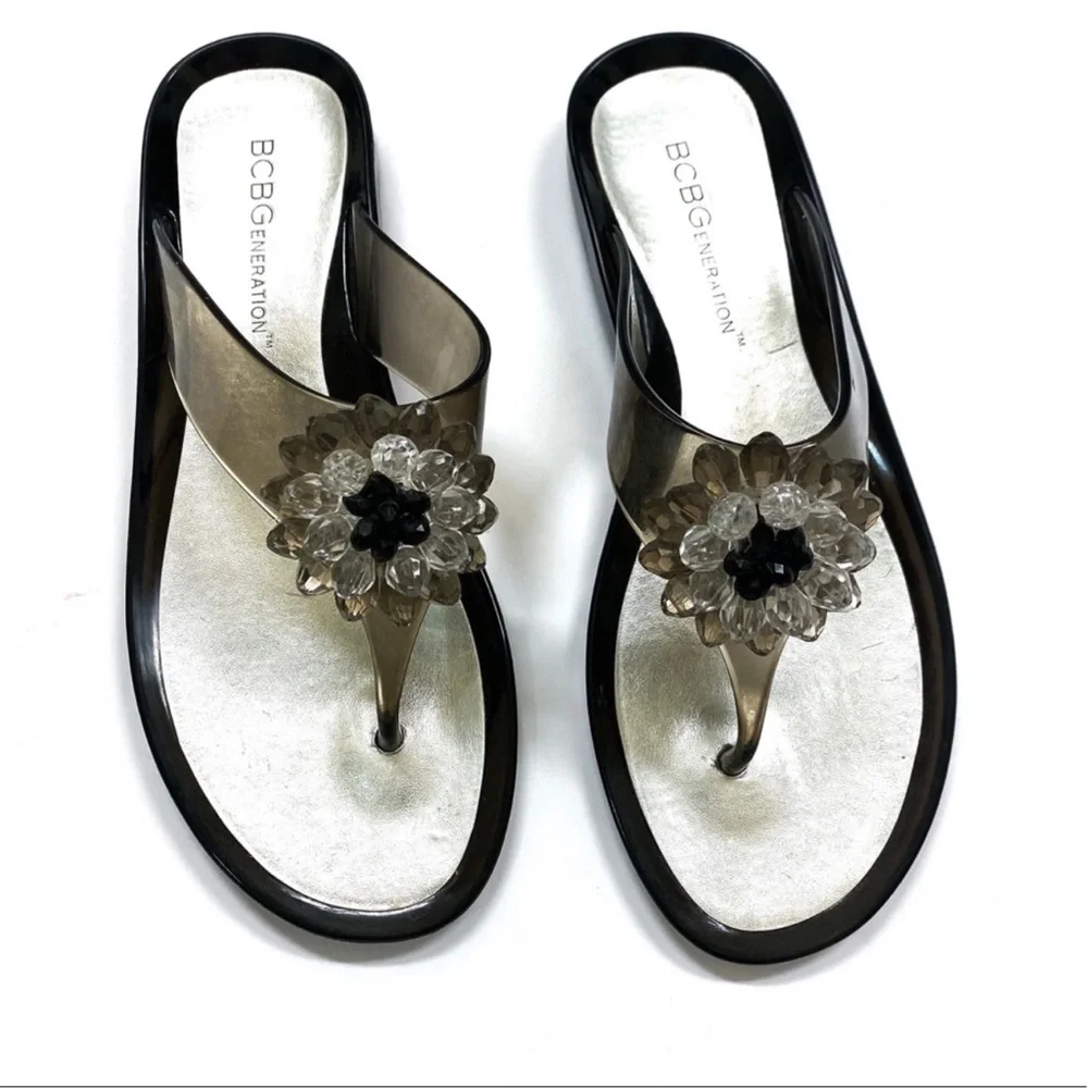 BCBGeneration Beaded Jelly Sandals